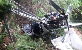Piloto da aeronave encontrado com ferimentos ligeiros