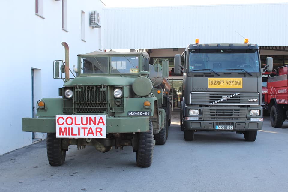 Bombeiros de Macedo receberam ontem coluna militar de combustível que vai servir forças do distrito