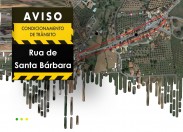 Aviso: trânsito condicionado na Rua Santa Bárbara, na cidade de Macedo de Cavaleiros, de amanhã até 22 de novembro